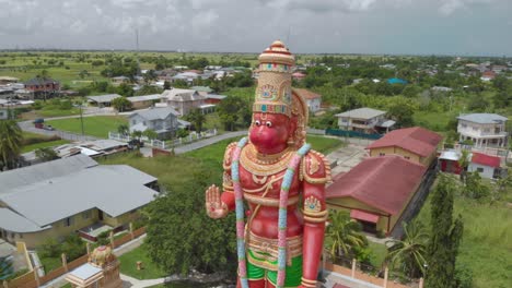Hanuman-Murti-En-Trinidad,-El-Hanuman-Murti-Más-Grande-Fuera-De-La-India-Closeup