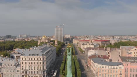 Grand-Freedom-Monument-statue-Riga-Latvia-aerial-Europe