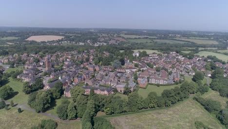 Aerial-track-above-Coulsdon-Village-in-Surrey
