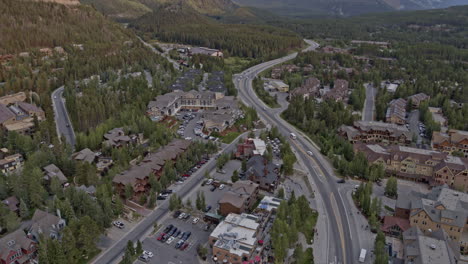 Breckenridge-Colorado-Aerial-v6-birdseye-view-of-town-landscape-by-the-mountains-during-sunset---Shot-on-DJI-Inspire-2,-X7,-6k---August-2020