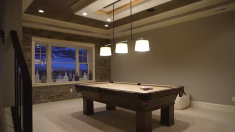 Home-basement-billiards-table-and-game