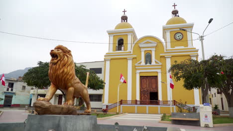 Wide-Establishing-Shot-of-San-Juan-Bautista-Church-in-Ascope-Peru
