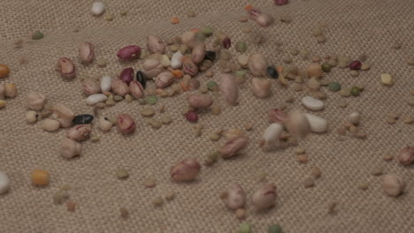 Dry-legumes-mixed-beans-falling-at-slow-motion