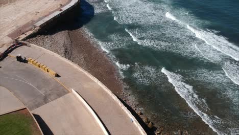 Seashore-Aerial-drone-view-Casablanca