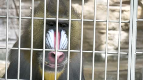 Mandrill-Monkey-Eating-And-Looking-Around