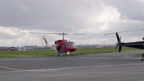 Fire-Attack-Helicopter-On-The-Airfield-Ready-To-Lift-off-For-Rescue-Operation-In-British-Columbia