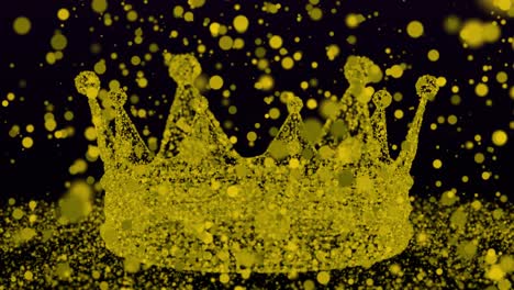 Golden-Royal-Crown-From-Particles-Rotating-Seamless-Loop-4K-With-Bokeh-Golden-Particles