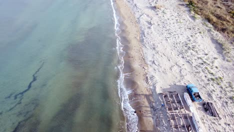 Breathtaking-aerial-view-flight-fly-backwards-drone-footage-of-natural-sand-Bouka-Beach-at-Corfu-Greece-is-a-untouched-adventure-travel-paradis-4k-Cinematic-view-from-above-by-Philipp-Marnitz-2022