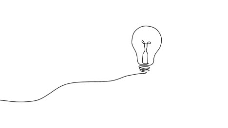 Hand-drawn-style-animation-of-a-light-bulb-lighting-up,-on-white-background