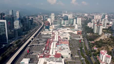 Aerial-view-of-mall-in-mexico-city-centro-comercial-santa-fe