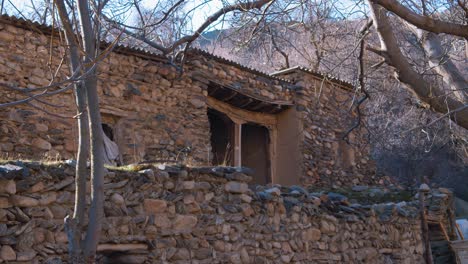 Old-stone-building-in-the-mountains-Silk-Road,-Sentob-village-Uzbekistan-7-of-22