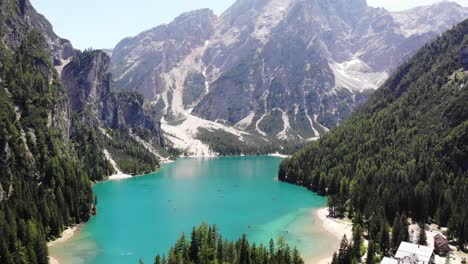 View-with-a-drone-to-Lake-Di-Braies-or-Lake-drags