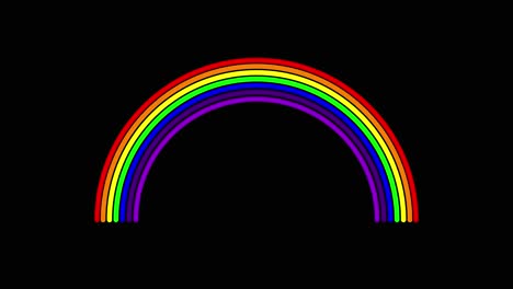 Regenbogenkurvengrafik-Mit-Schwarzem-Overlay-Hintergrund