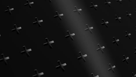 Abstract-Geometric-Looping-Animated-Background-with-Plus-Symbols---Subtle-Black-on-Black-3D