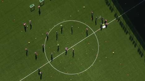 Professional-soccer-players-training-at-Studenternas-Uppsala-stadium-in-Sweden