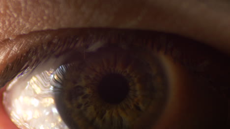 Long-Clip-of-A-Person-Looking-into-the-Camera,-Macro-Eye-Close-Up