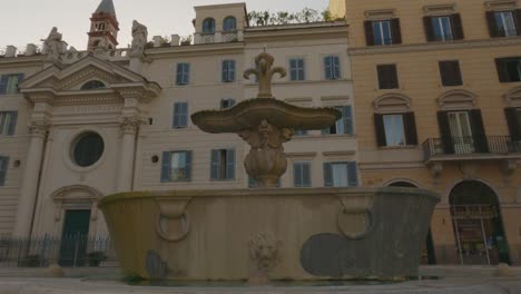Fuente-De-Piazza-Farnese-O-Plaza-Farnese,-Roma-En-Italia
