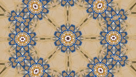 Colourful-symmetric-patterns-botanical-kaleidoscope-mandala-geometry-wallpaper---Multicoloured-fractal-animation-tribal-vector-illustration