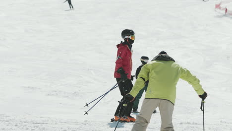 People-Enjoy-Snow-Skiing-At-Okuhida-Hirayu-Ski-Resort-In-Gifu,-Japan