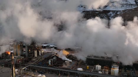 Aerial-Slow-Motion-Footage-at-Refinery-in-North-Salt-Lake-Utah