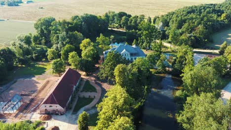 Abgunste-manor-in-Zalenieku-parish,-Jelgavas-region,-Latvia,-Europe