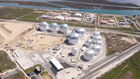 Aerial-View-Of-Adriatic-Tank-Terminal-At-The-Port-Of-Ploce-In-Croatia
