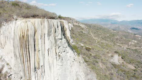 Luftaufnahme-Von-Hierve-El-Agua,-Oaxaca,-Mexiko