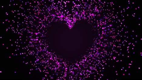 Glamour-Púrpura-Rosa-Partículas-Forma-Corazón-Fondo-San-Valentín-Día