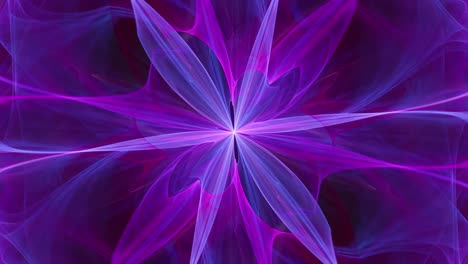 Fraktale-Meditationsspiralblume---Abstrakte-Violette-Blüte---Nahtloser-Looping,-Mystische-Kaleidoskopmusik-VJ-Streaming-Hintergrund