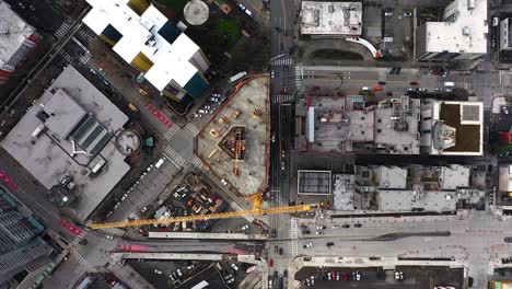 Overhead-shot-of-building-under-construction-in-downtown-district