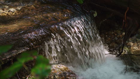 Nahaufnahme-Eines-Kleinen-Wasserfalls-In-Einem-Wald