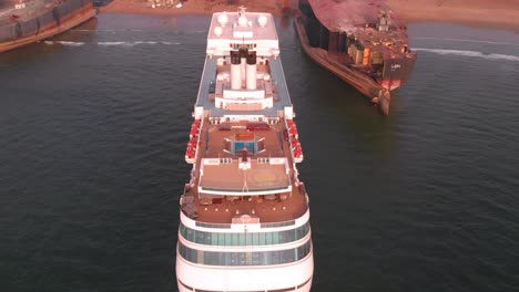 Aerial-Over-Deck-Of-Large-Cruise-Liner-Beached-At-Gadani-Breakers-Yard-In-Pakistan