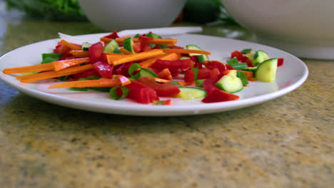 Healthy-Recipe-Of-Pita-Bread-Spread-With-Avocado-And-Vegetable-Salad