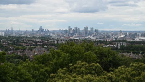 View-into-Central-London-from-Severndroog-Castle,-London,-United-Kingdom