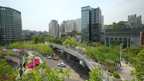 The-Seoullo-7017-sky-park-pedestrian-walkway-above-the-Seoul-city-streets-in-South-Korea
