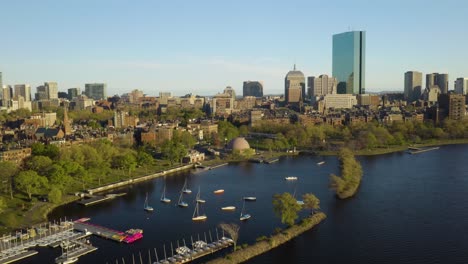 Aerial-View-of-Harbor-in-Boston's-Back-Bay-Neighborhood