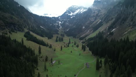 Gloomy-Glarus-Filzbach-alps-Switzerland-aerial