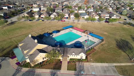 Aerial-footage-of-pool-in-Anna-Texas-on-Ainsworth-Dr