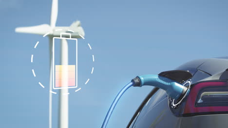 ZOOM-IN,-ANIMATED-ENHANCED---A-generic-electric-car-charges-with-wind-turbine
