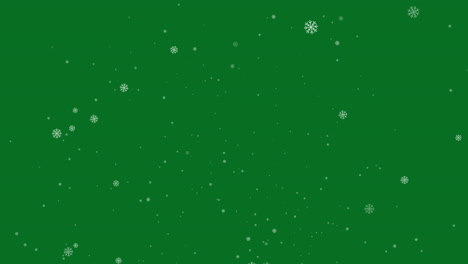 Weihnachtsschneefall-Auf-Grünem-Bildschirm-Jp