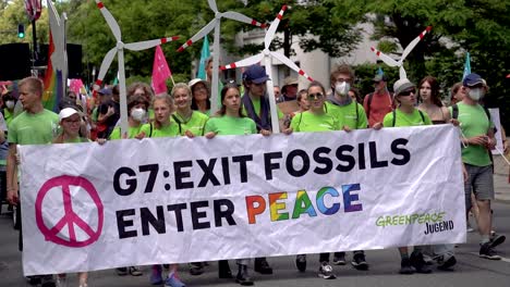 Klimaaktivisten-Fordern-Auf-Dem-G7-gipfel-In-München-Klimagerechtigkeit-Von-Den-Politischen-Führern