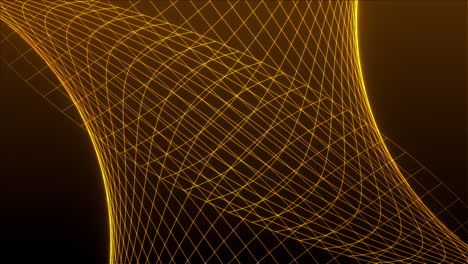 Orange-grid-planes-moving-and-forming-a-glowing-continuous-animation-loop