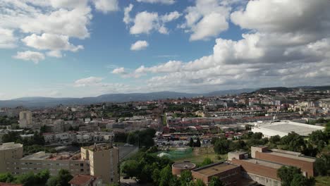 Aerial-City-View-of-Braga,-Portugal