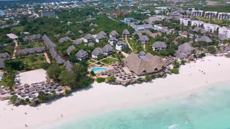 Nungwi-Beach,-Zanzibar---Tanzania---June-18,-2022---Various-resorts-on-the-coast-of-the-Indian-ocean-in-Nungwi-Beach