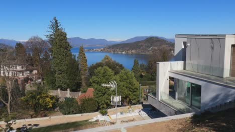 Modern-panoramic-cubic-house-overlooking-Maggiore-lake-in-Italy