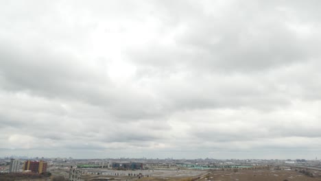 Zeitraffer---Landschaft,-Wolken,-Toronto,-Ontario,-Kanada,-Weitwinkelaufnahme