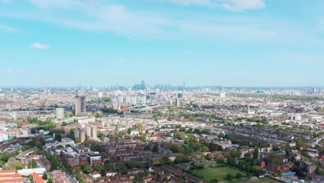 Slider-drone-shot-of-London-skyline-on-a-sunny-day-from-the-west