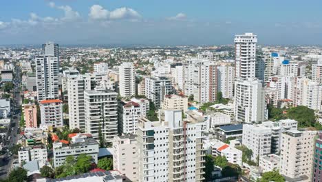 Skyscrapers-of-Santo-Domingo-neighborhood,-Dominican-Republic