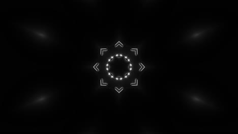 Fractal-design-silver-star-shape-warping-outwards-from-the-center-an-dissolving-in-a-pitch-black-background