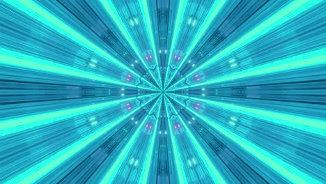 VJ-loop-flight-in-an-endless-tunnel-of-turquoise-blue-and-pink-light-rays-and-star-shapes
